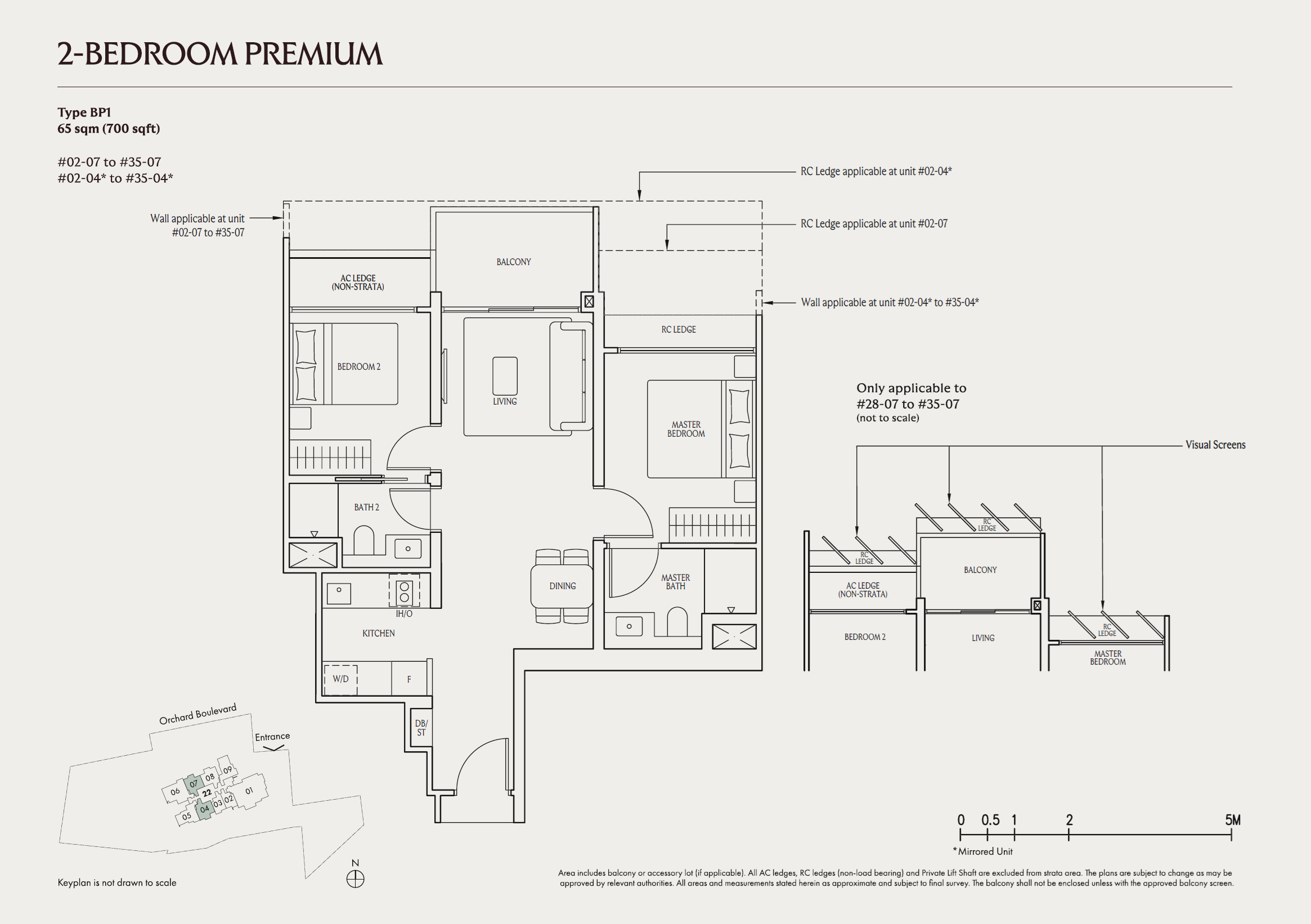 UPPERHOUSE at Orchard Boulevard 1 Bedroom Floor Plan 3